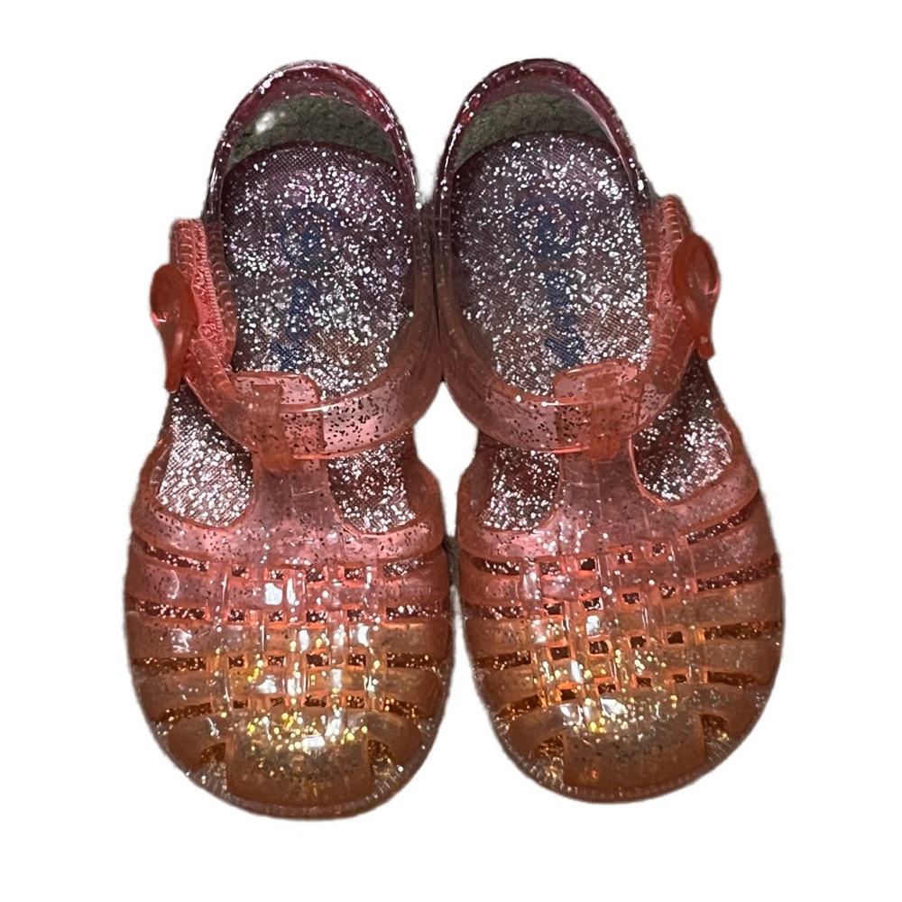 Cat & Jack Toddler Size 6 Sparkly Jelly Sandals – Good Condition